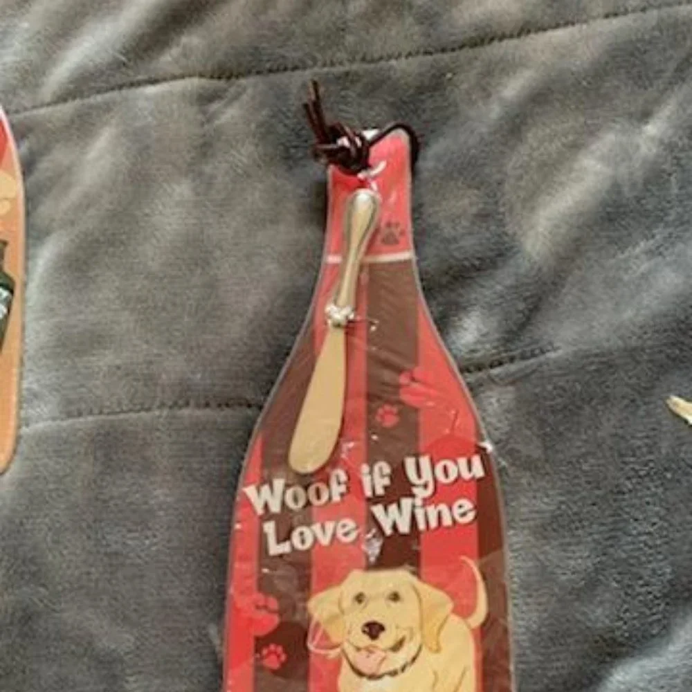 Woof if you love wine Cheese Server Set